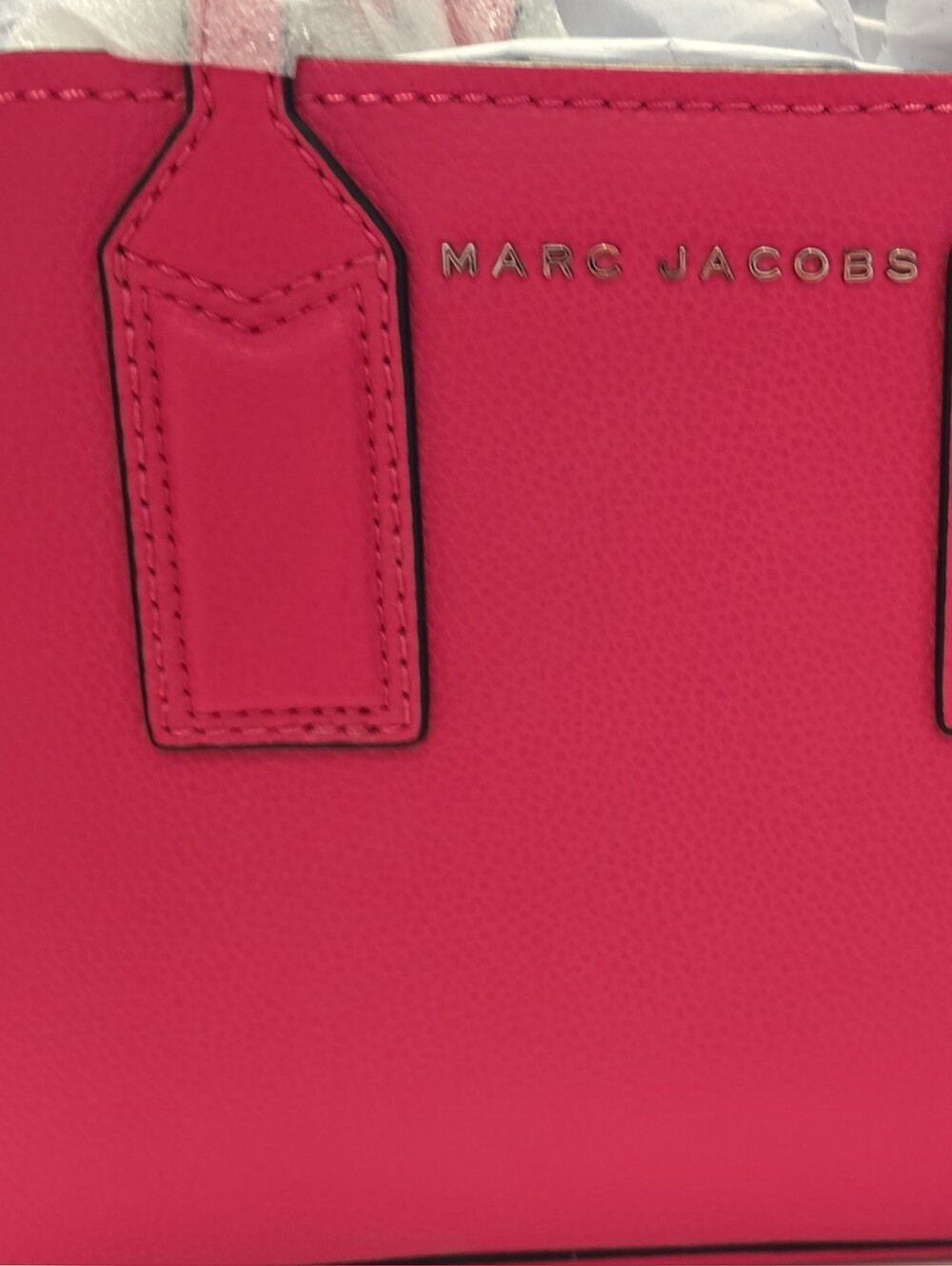 Marc Jacobs Fuchsia Pebbled Leather Crossbody Bag